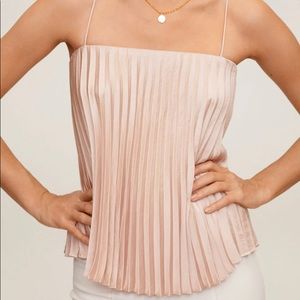 Mango silk pleated top.